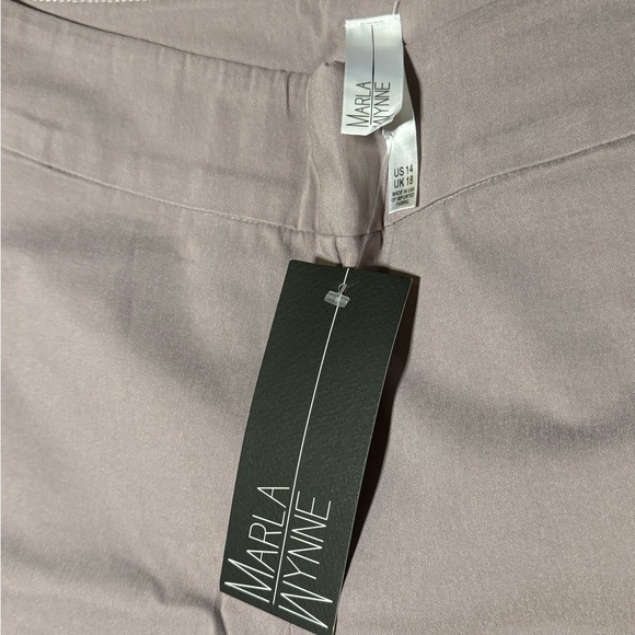 Marla Wynne Soft Lavender Capri Stretch Pants Size 14 🆕 - Picture 4 of 8
